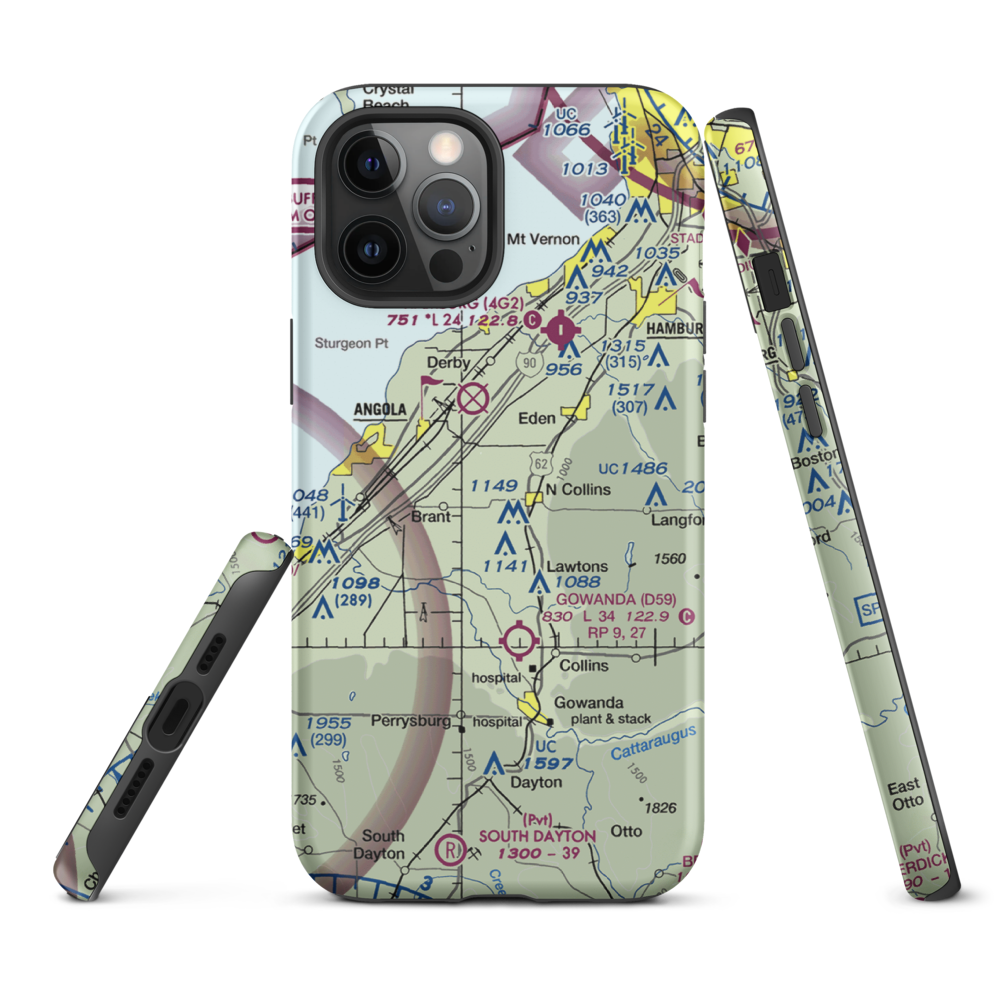 Ttt Air Airport (6NK4) VFR Sectional  Tough iPhone Case iPhone 12 Pro Max model shown