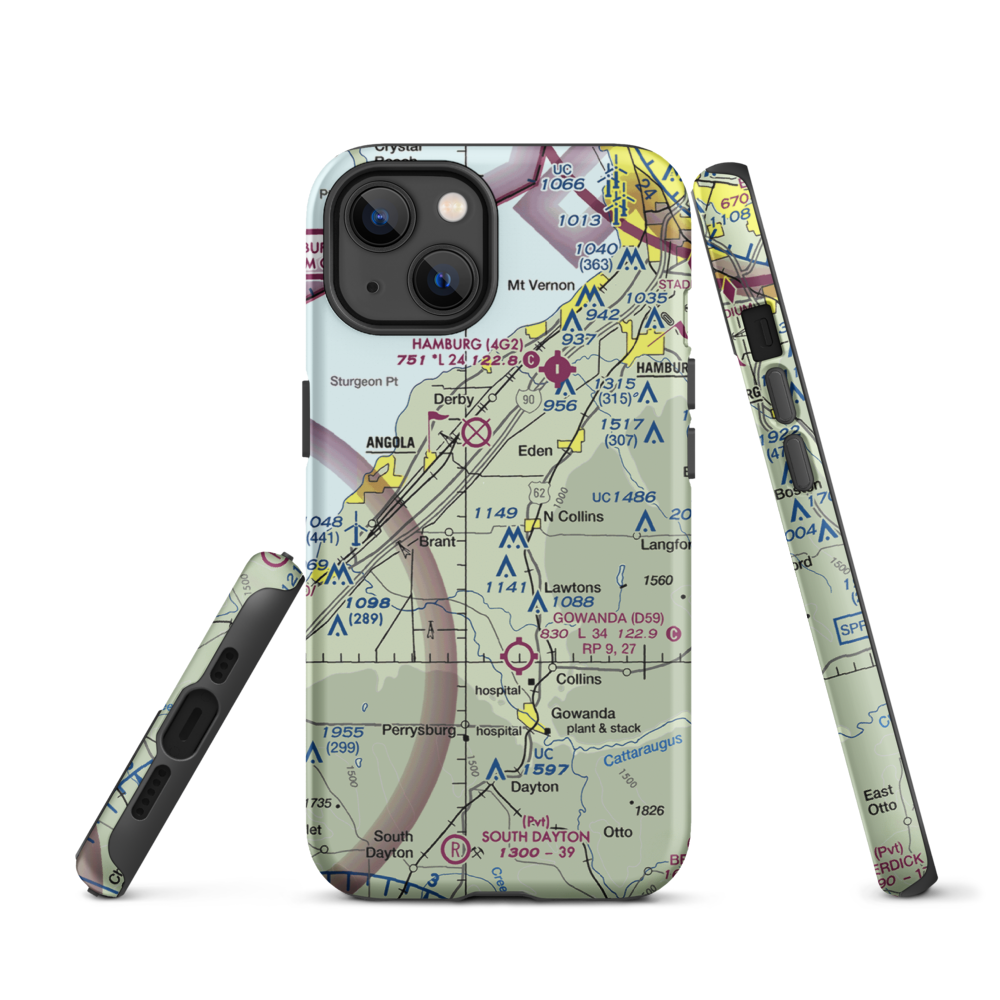 Ttt Air Airport (6NK4) VFR Sectional  Tough iPhone Case iPhone 13 model shown