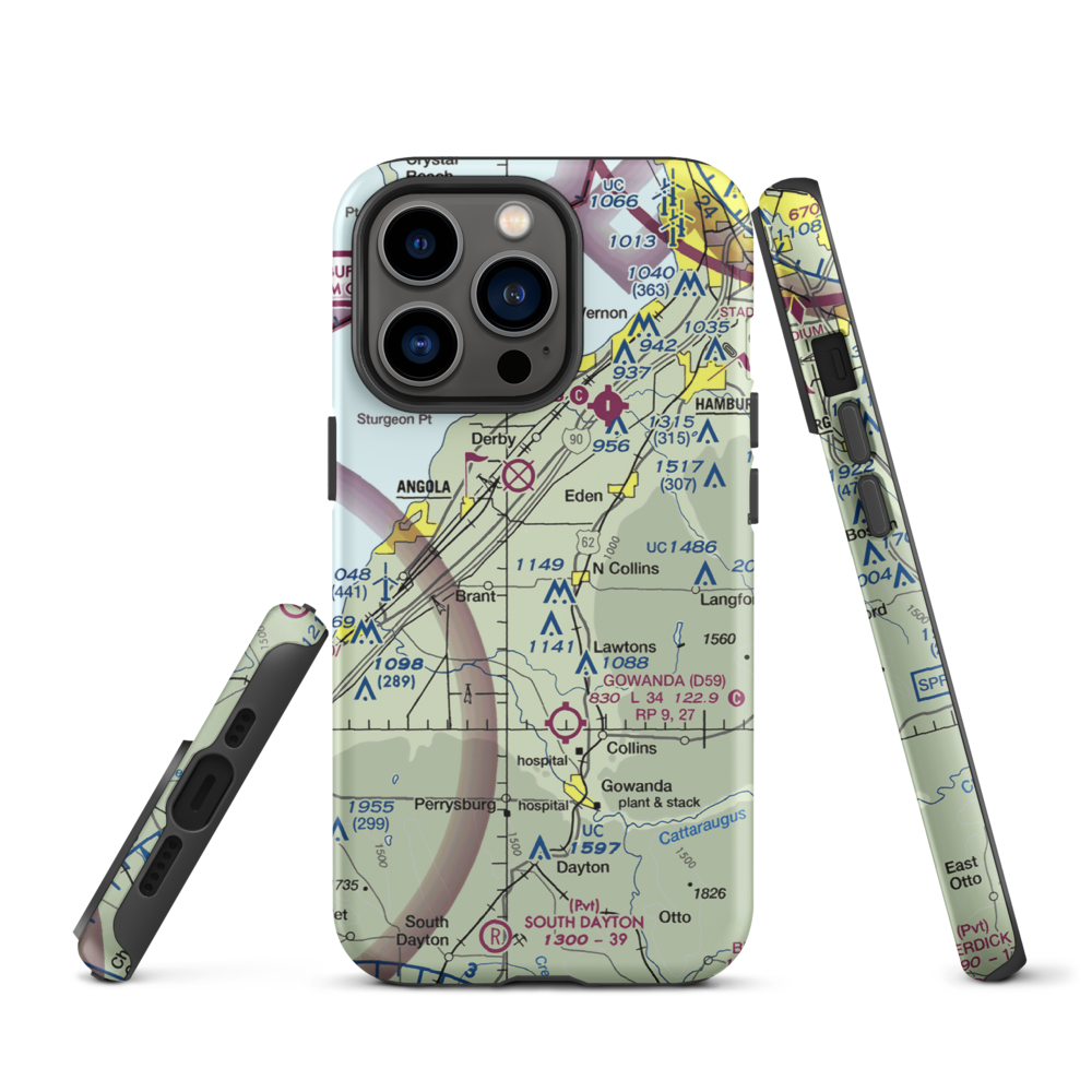Ttt Air Airport (6NK4) VFR Sectional  Tough iPhone Case iPhone 13 Pro model shown