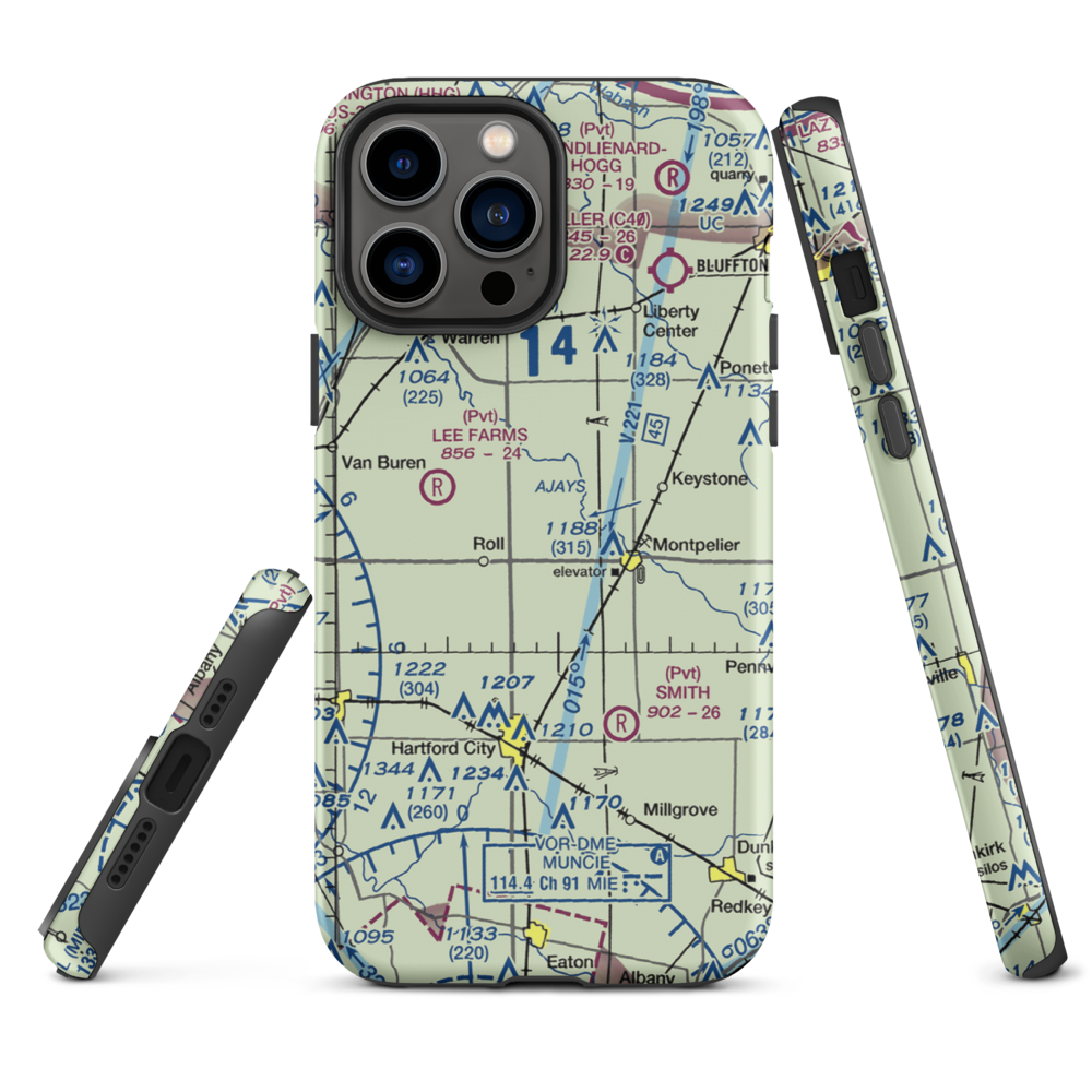 Tucker Farms Airport (74IN) VFR Sectional  Tough iPhone Case iPhone 13 Pro Max model shown
