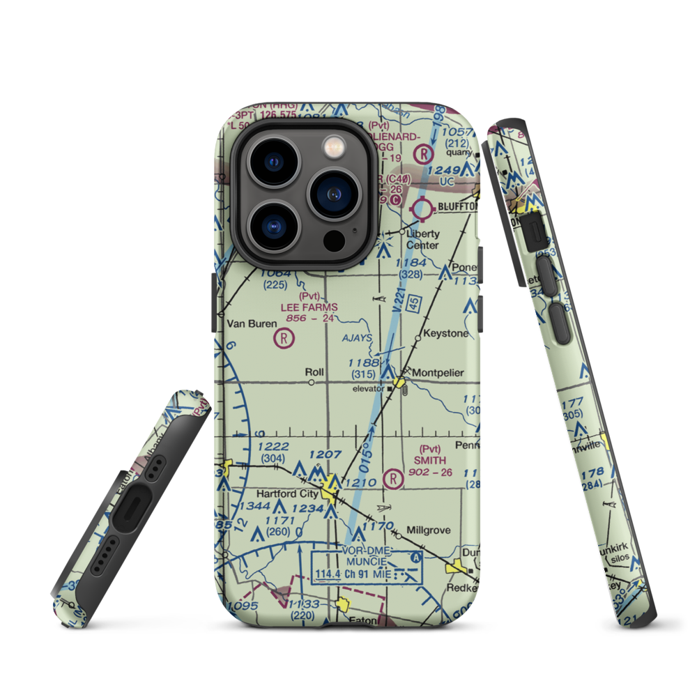 Tucker Farms Airport (74IN) VFR Sectional  Tough iPhone Case iPhone 14 Pro model shown