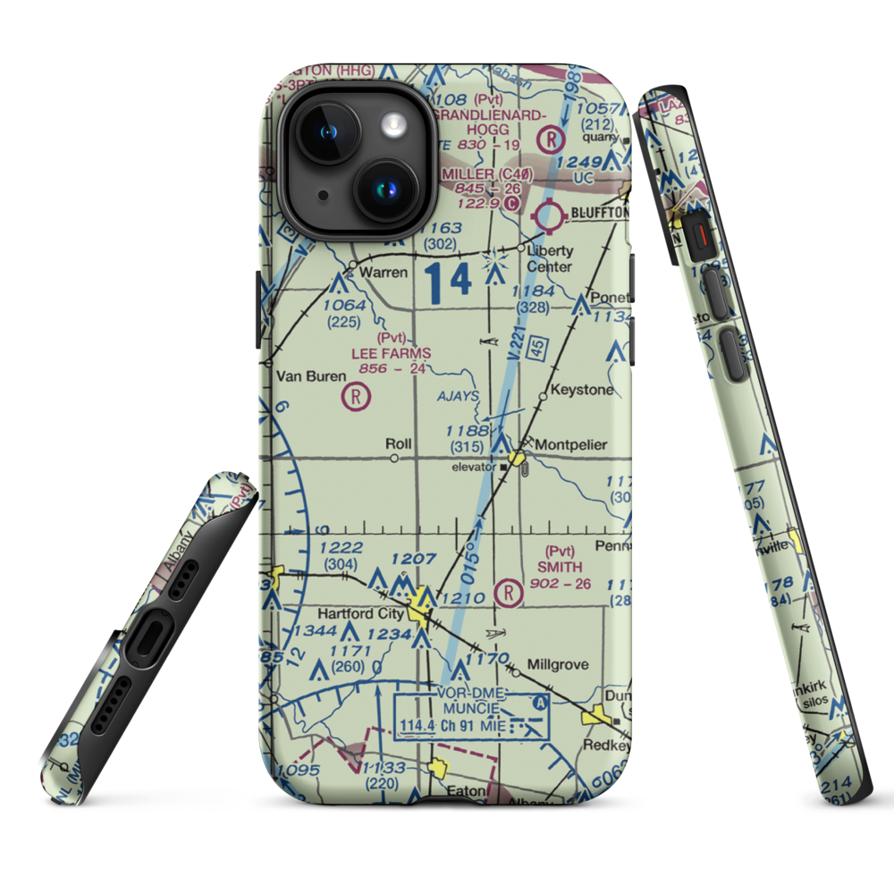 Tucker Farms Airport (74IN) VFR Sectional  Tough iPhone Case iPhone 15 Plus model shown