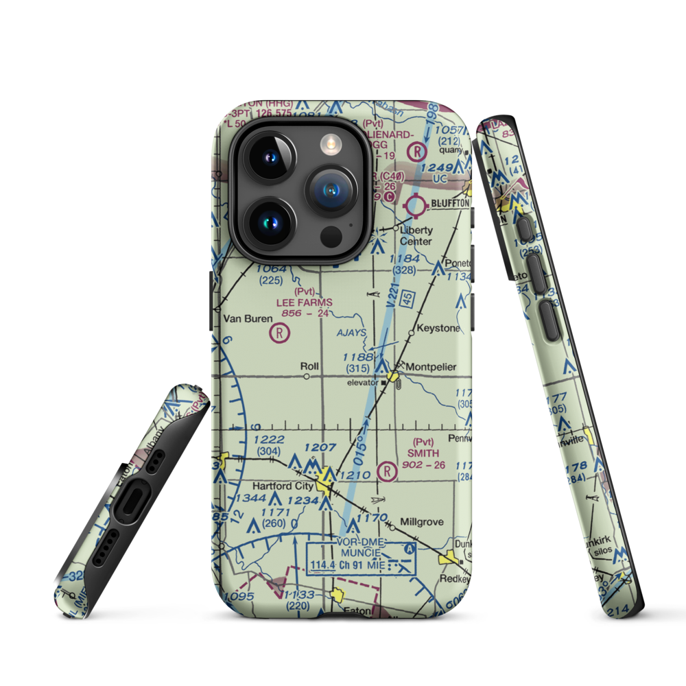 Tucker Farms Airport (74IN) VFR Sectional  Tough iPhone Case iPhone 15 Pro model shown