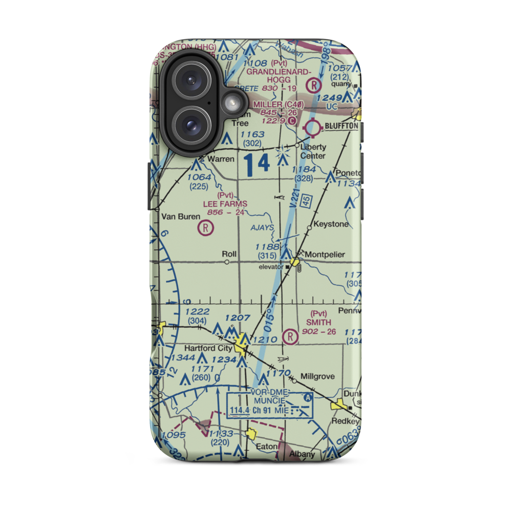 Tucker Farms Airport (74IN) VFR Sectional  Tough iPhone Case iPhone 16 Plus model shown