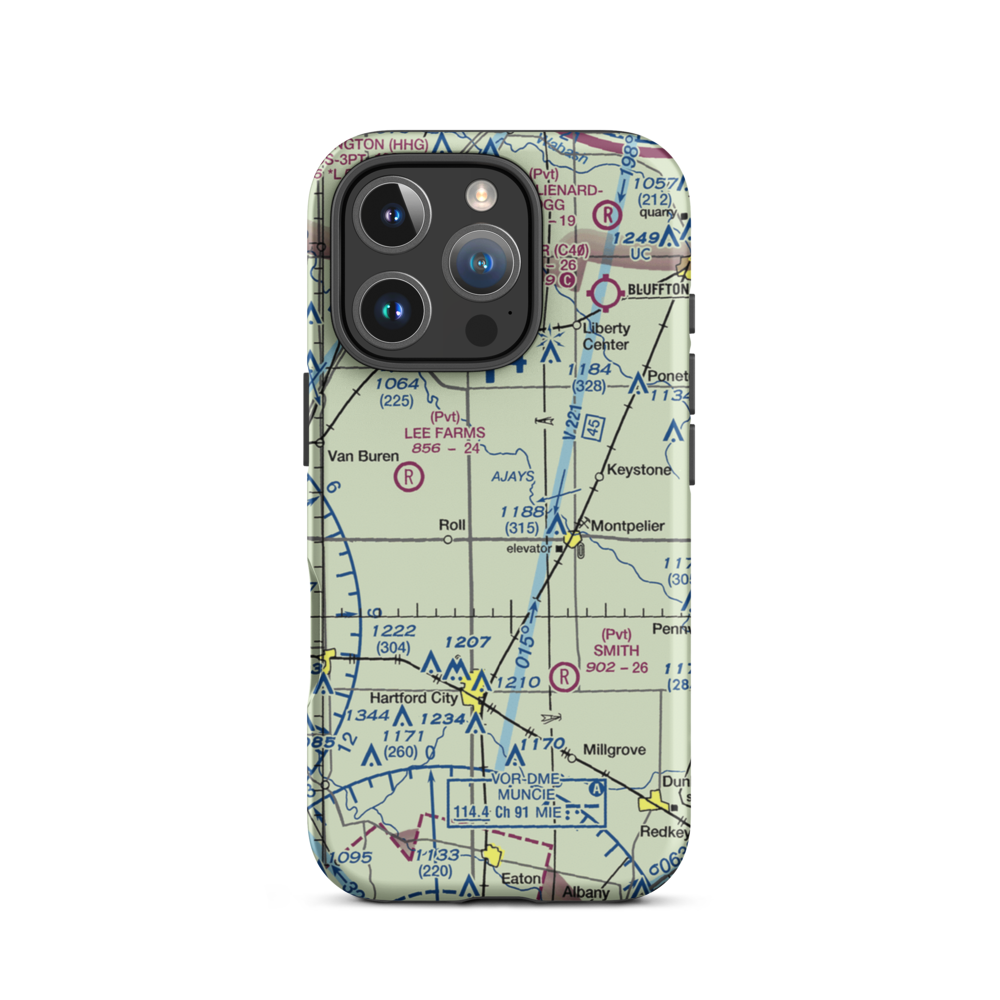 Tucker Farms Airport (74IN) VFR Sectional  Tough iPhone Case iPhone 16 Pro model shown