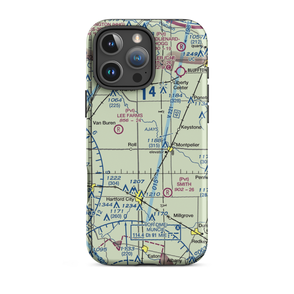 Tucker Farms Airport (74IN) VFR Sectional  Tough iPhone Case iPhone 16 Pro Max model shown
