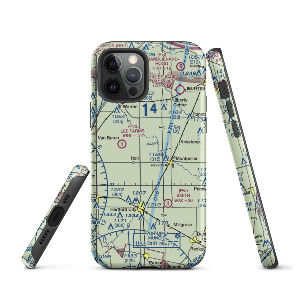 Tucker Farms Airport (74IN) VFR Sectional  Tough iPhone Case iPhone 12 Pro model shown
