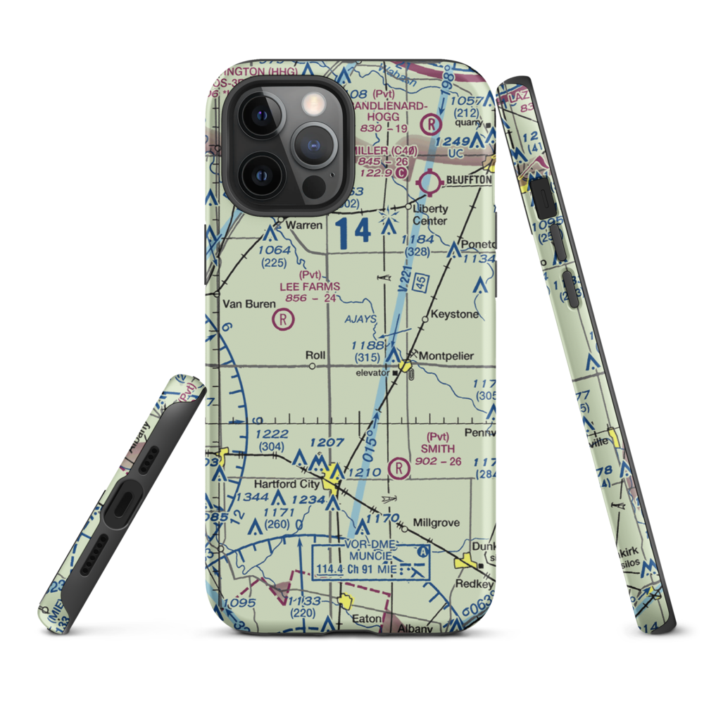 Tucker Farms Airport (74IN) VFR Sectional  Tough iPhone Case iPhone 12 Pro Max model shown