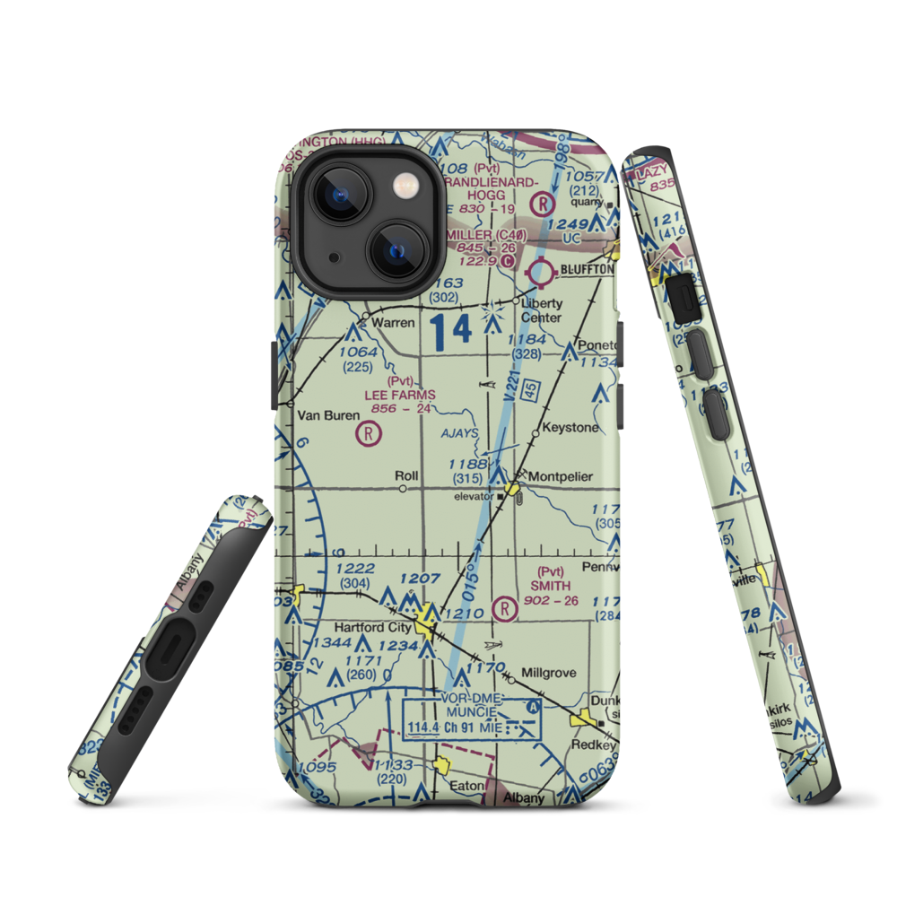 Tucker Farms Airport (74IN) VFR Sectional  Tough iPhone Case iPhone 13 model shown