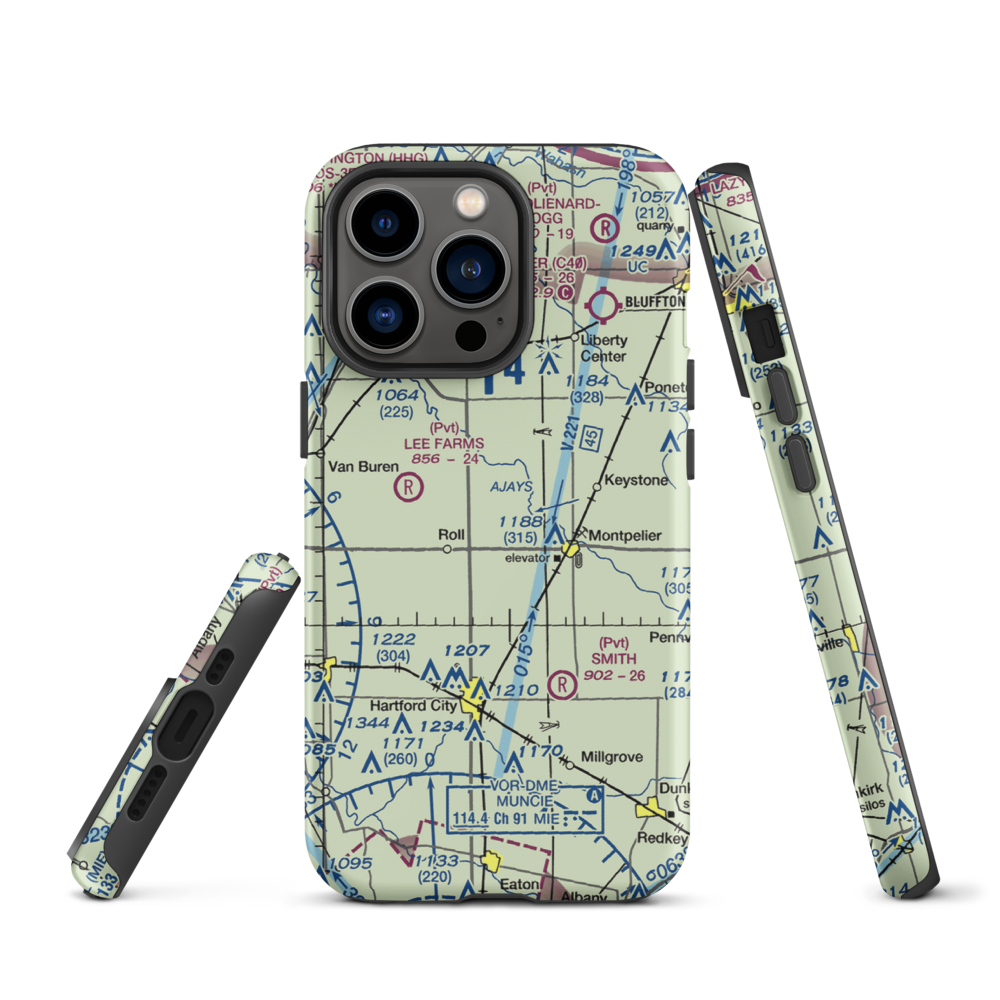 Tucker Farms Airport (74IN) VFR Sectional  Tough iPhone Case iPhone 13 Pro model shown