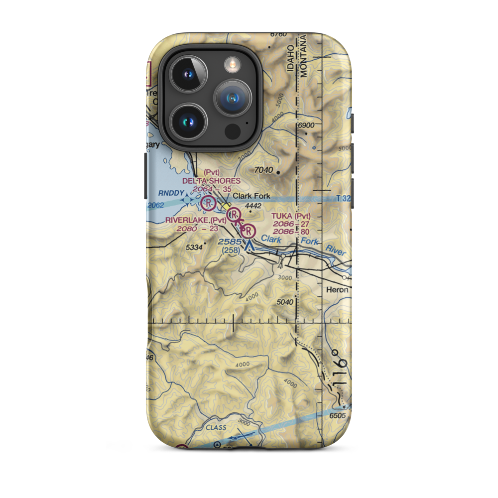 Tuka STOLport (ID32) VFR Sectional  Tough iPhone Case iPhone 16 Pro Max model shown