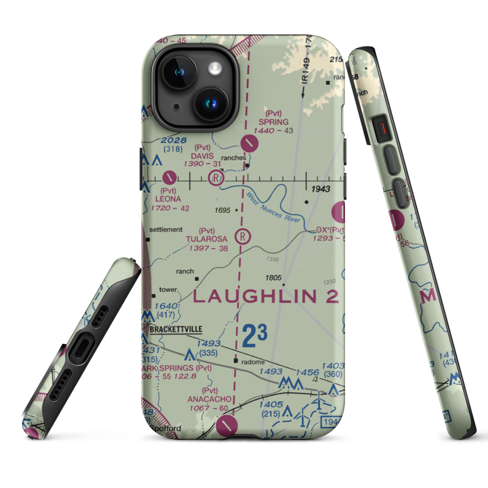 Tularosa Airport (TA31) VFR Sectional  Tough iPhone Case iPhone 15 Plus model shown