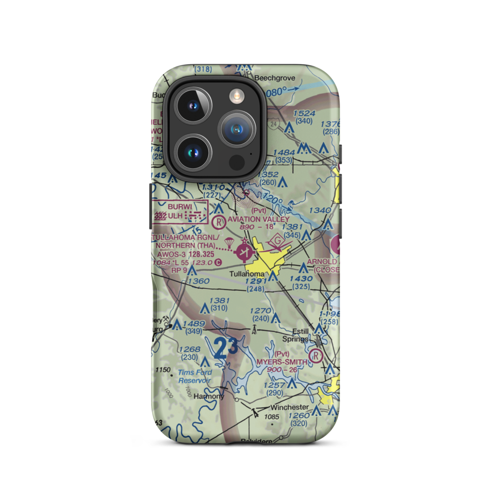 Tullahoma Regional Arpt/Wm Northern Field (THA) VFR Sectional  Tough iPhone Case iPhone 16 Pro model shown
