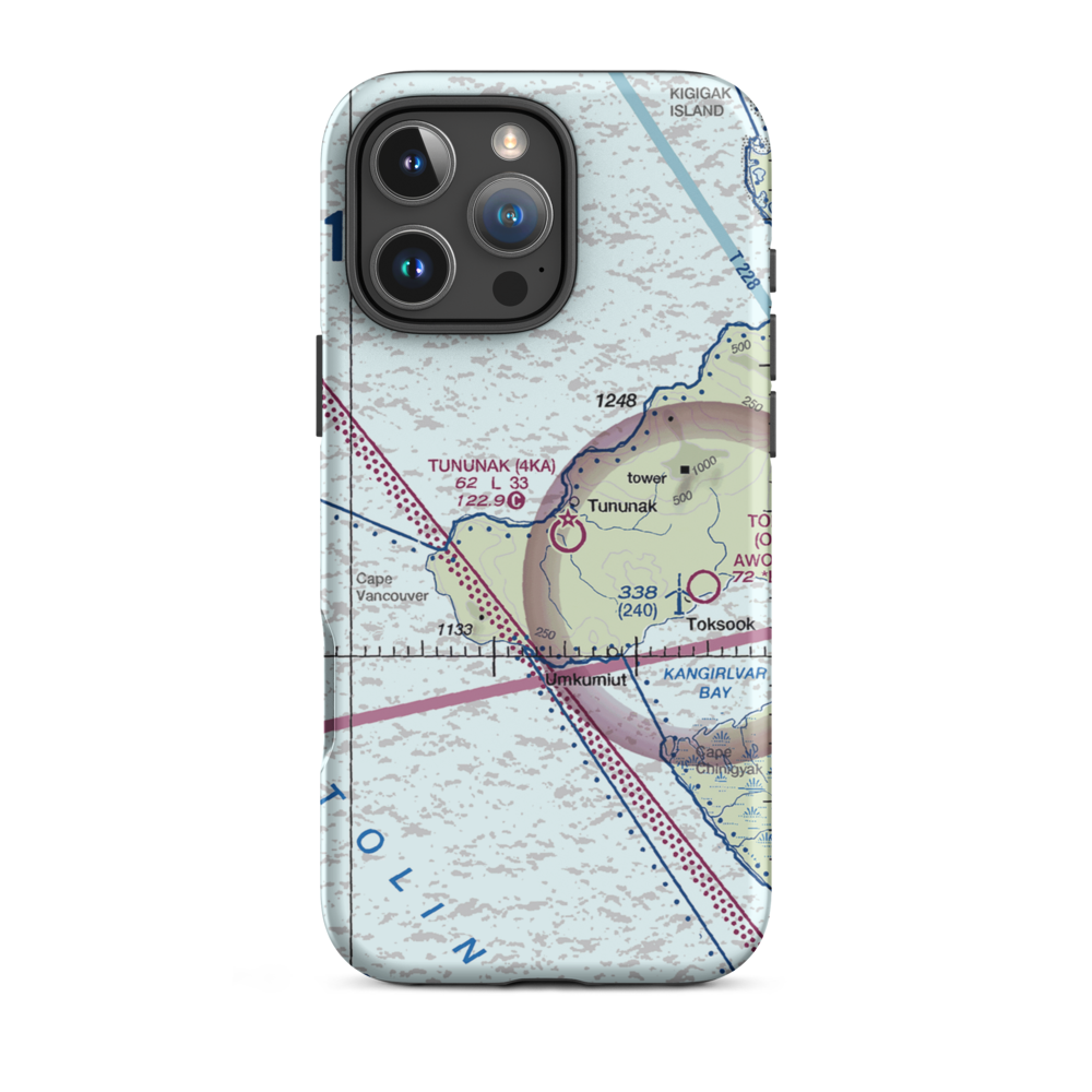 Tununak Airport (4KA) VFR Sectional  Tough iPhone Case iPhone 16 Pro Max model shown