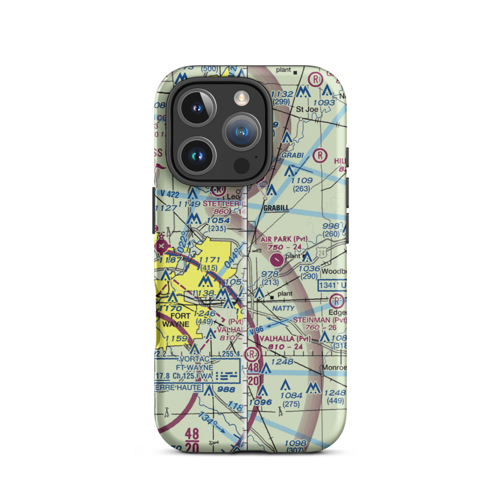 Turkey Run Airport (04II) VFR Sectional  Tough iPhone Case iPhone 16 Pro model shown