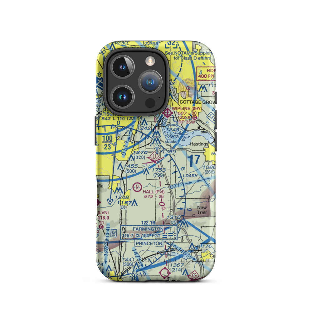 Turkey Track Airport (MY52) VFR Sectional  Tough iPhone Case iPhone 16 Pro model shown