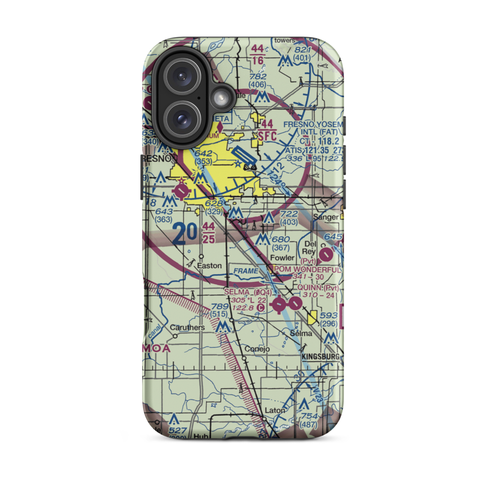 Turner Field (11CA) VFR Sectional  Tough iPhone Case iPhone 16 Plus model shown