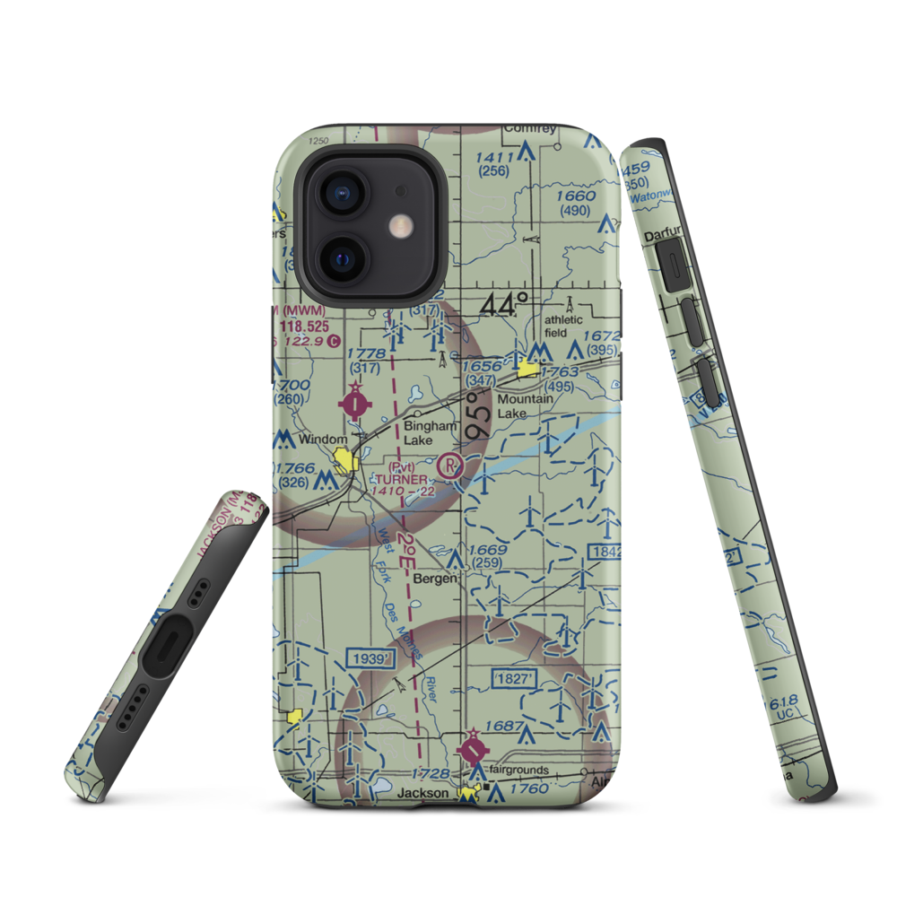 Turner Field (40MN) VFR Sectional  Tough iPhone Case iPhone 12 model shown
