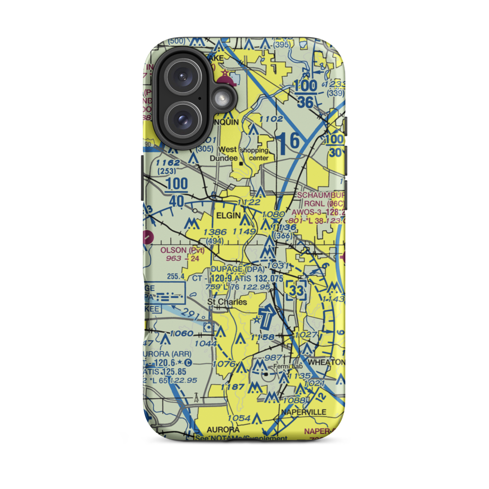 Turner Seaplane Base (IS23) VFR Sectional  Tough iPhone Case iPhone 16 Plus model shown