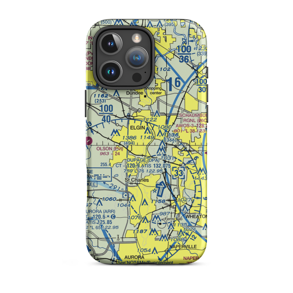 Turner Seaplane Base (IS23) VFR Sectional  Tough iPhone Case iPhone 16 Pro Max model shown