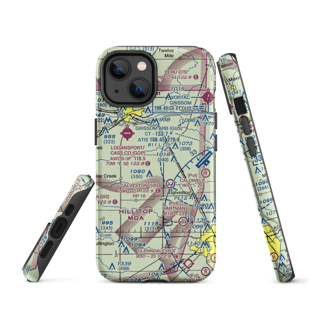Turnpaugh Field (6II0) VFR Sectional  Tough iPhone Case iPhone 14 model shown