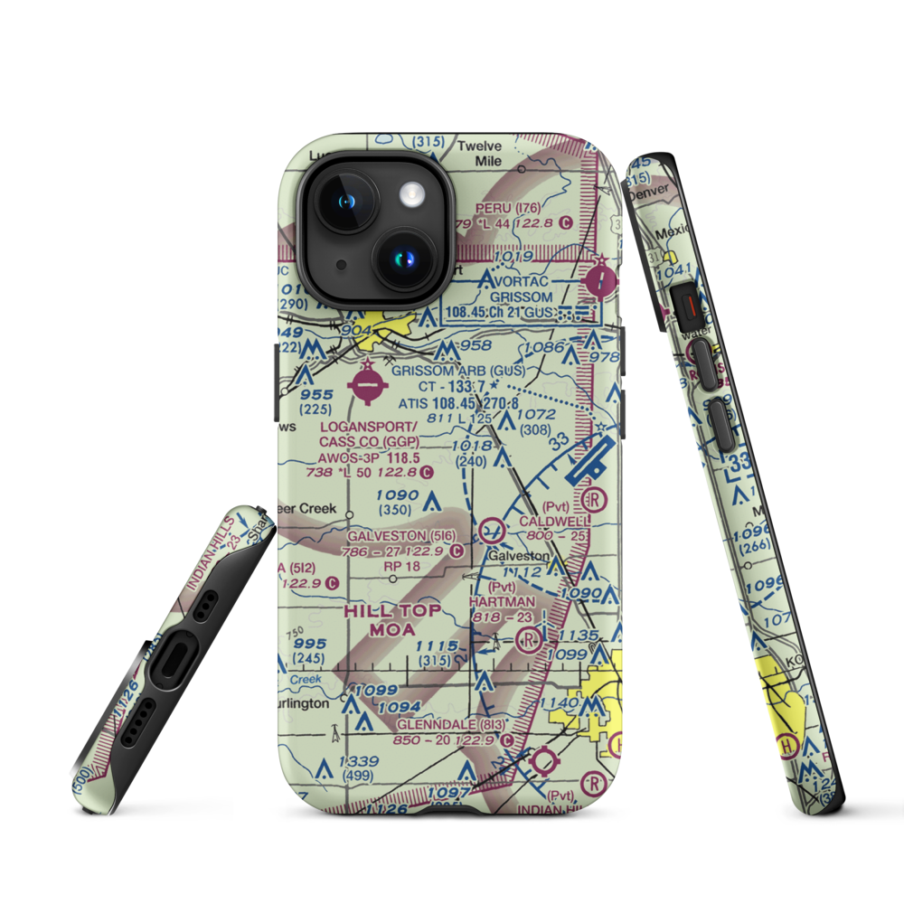 Turnpaugh Field (6II0) VFR Sectional  Tough iPhone Case iPhone 15 model shown