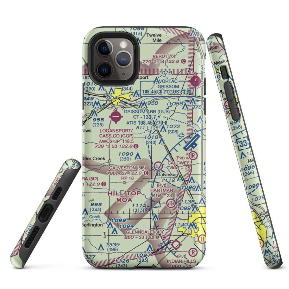 Turnpaugh Field (6II0) VFR Sectional  Tough iPhone Case iPhone 11 Pro Max model shown