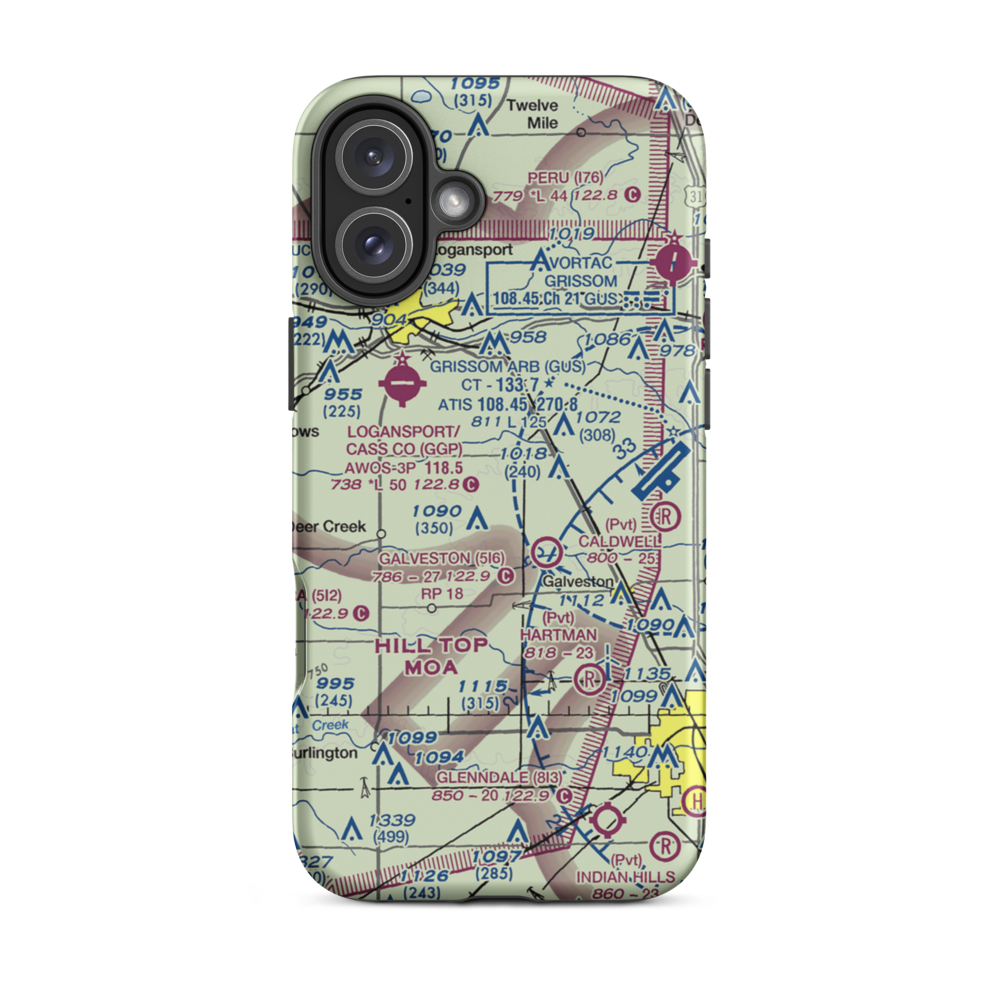 Turnpaugh Field (6II0) VFR Sectional  Tough iPhone Case iPhone 16 Plus model shown