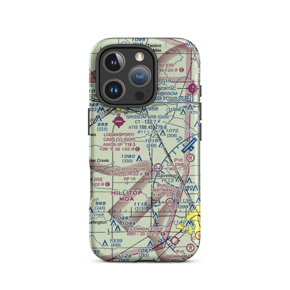 Turnpaugh Field (6II0) VFR Sectional  Tough iPhone Case iPhone 16 Pro model shown