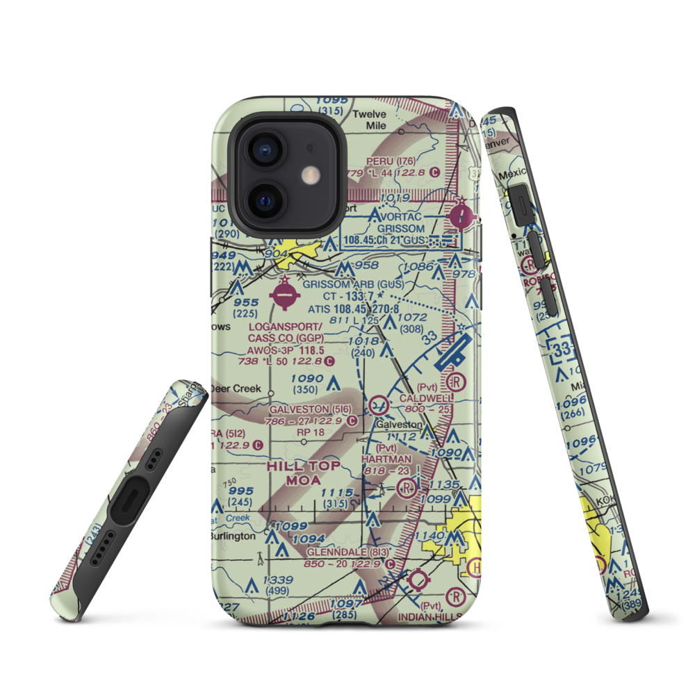 Turnpaugh Field (6II0) VFR Sectional  Tough iPhone Case iPhone 12 model shown
