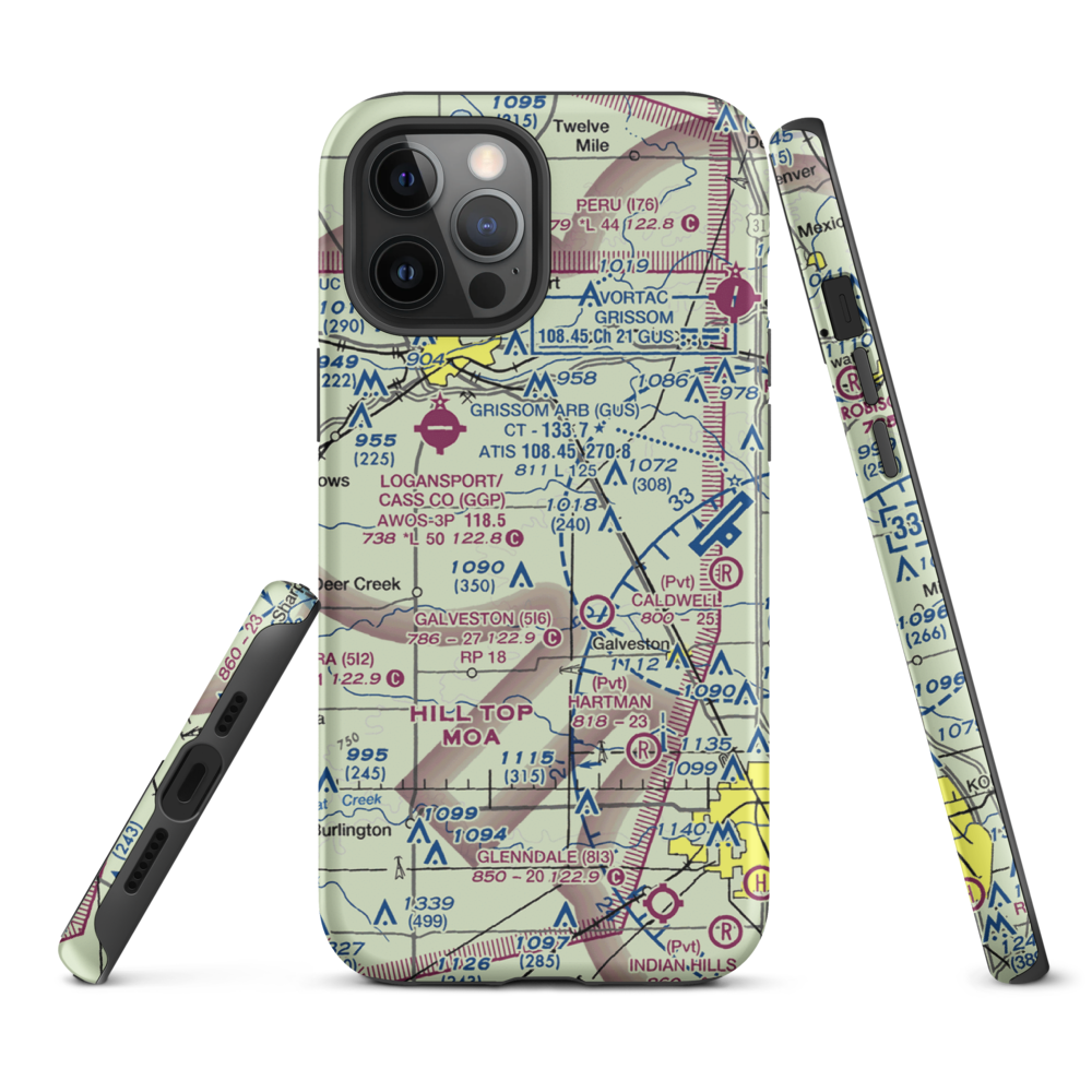 Turnpaugh Field (6II0) VFR Sectional  Tough iPhone Case iPhone 12 Pro Max model shown