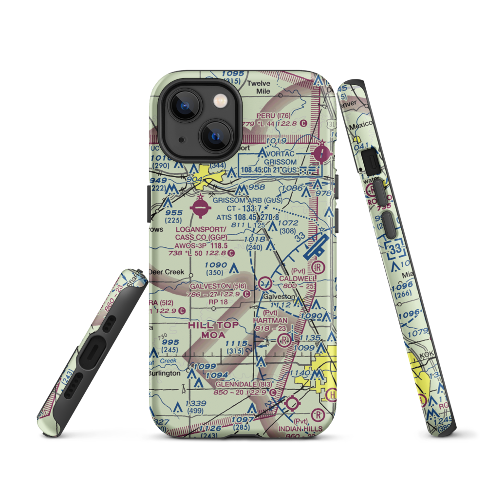 Turnpaugh Field (6II0) VFR Sectional  Tough iPhone Case iPhone 13 model shown