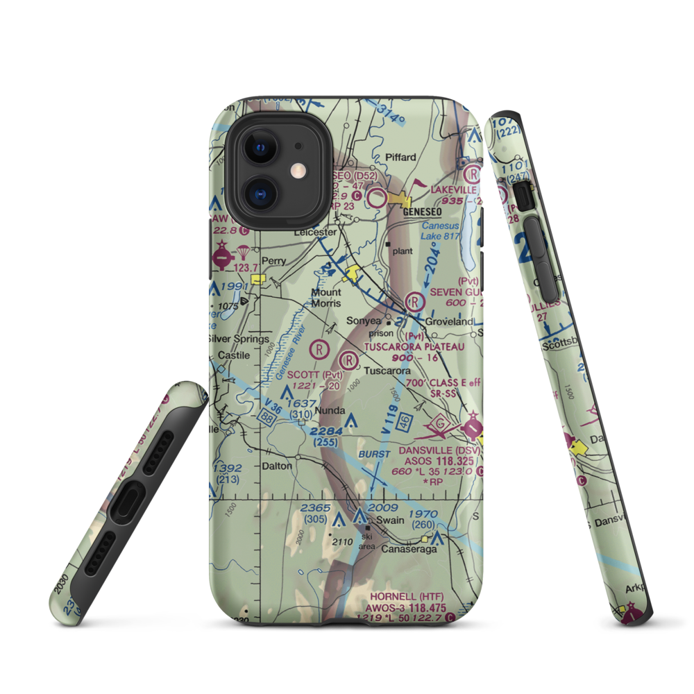 Tuscarora Plateau Airport (3NK6) VFR Sectional  Tough iPhone Case iPhone 11 model shown