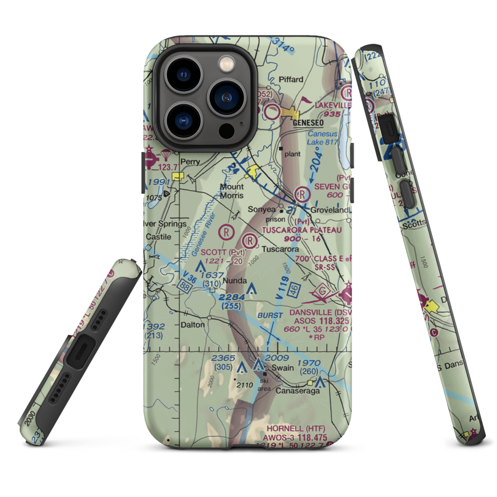 Tuscarora Plateau Airport (3NK6) VFR Sectional  Tough iPhone Case iPhone 13 Pro Max model shown