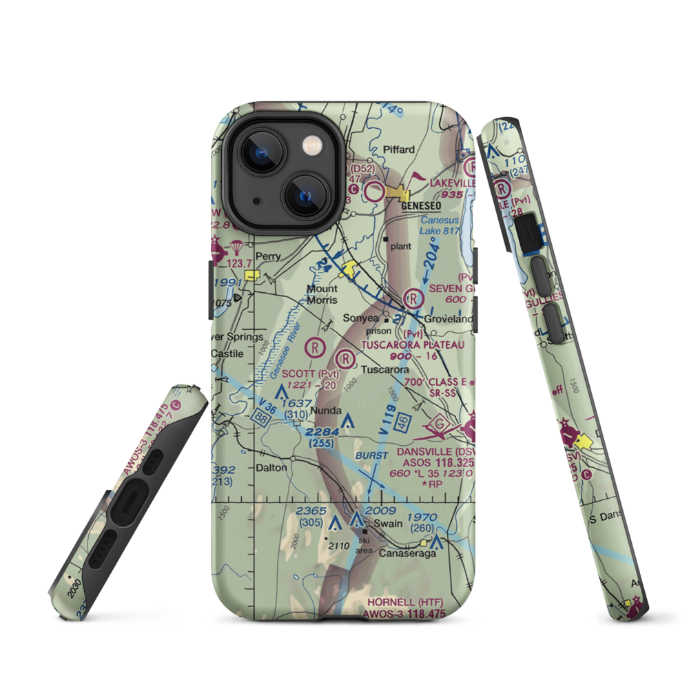 Tuscarora Plateau Airport (3NK6) VFR Sectional  Tough iPhone Case iPhone 14 model shown
