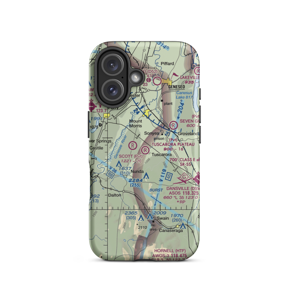 Tuscarora Plateau Airport (3NK6) VFR Sectional  Tough iPhone Case iPhone 16 model shown