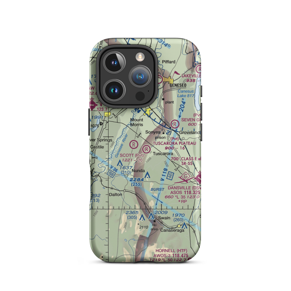 Tuscarora Plateau Airport (3NK6) VFR Sectional  Tough iPhone Case iPhone 16 Pro model shown