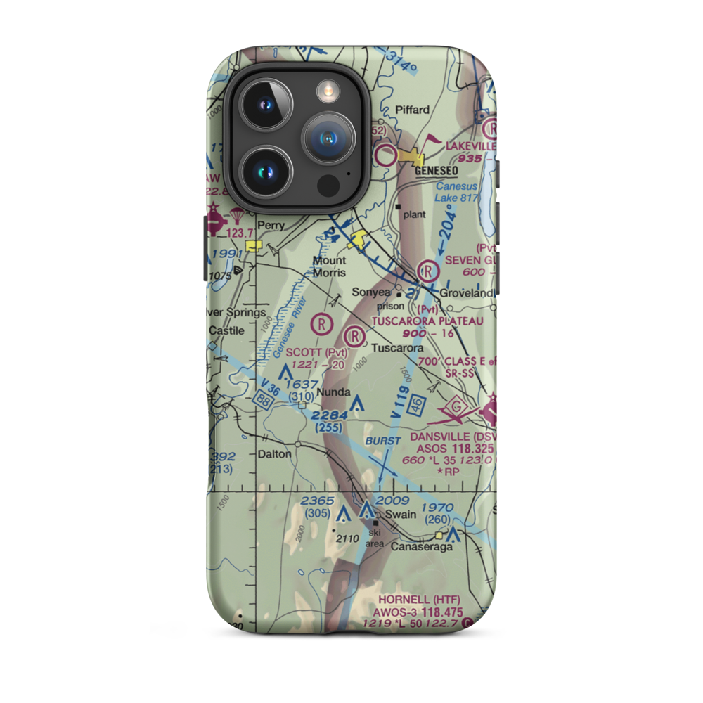 Tuscarora Plateau Airport (3NK6) VFR Sectional  Tough iPhone Case iPhone 16 Pro Max model shown