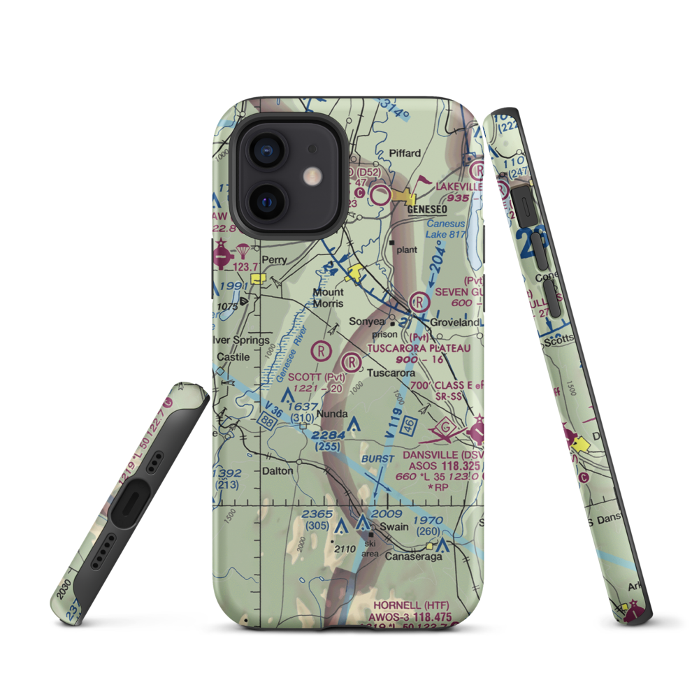 Tuscarora Plateau Airport (3NK6) VFR Sectional  Tough iPhone Case iPhone 12 model shown