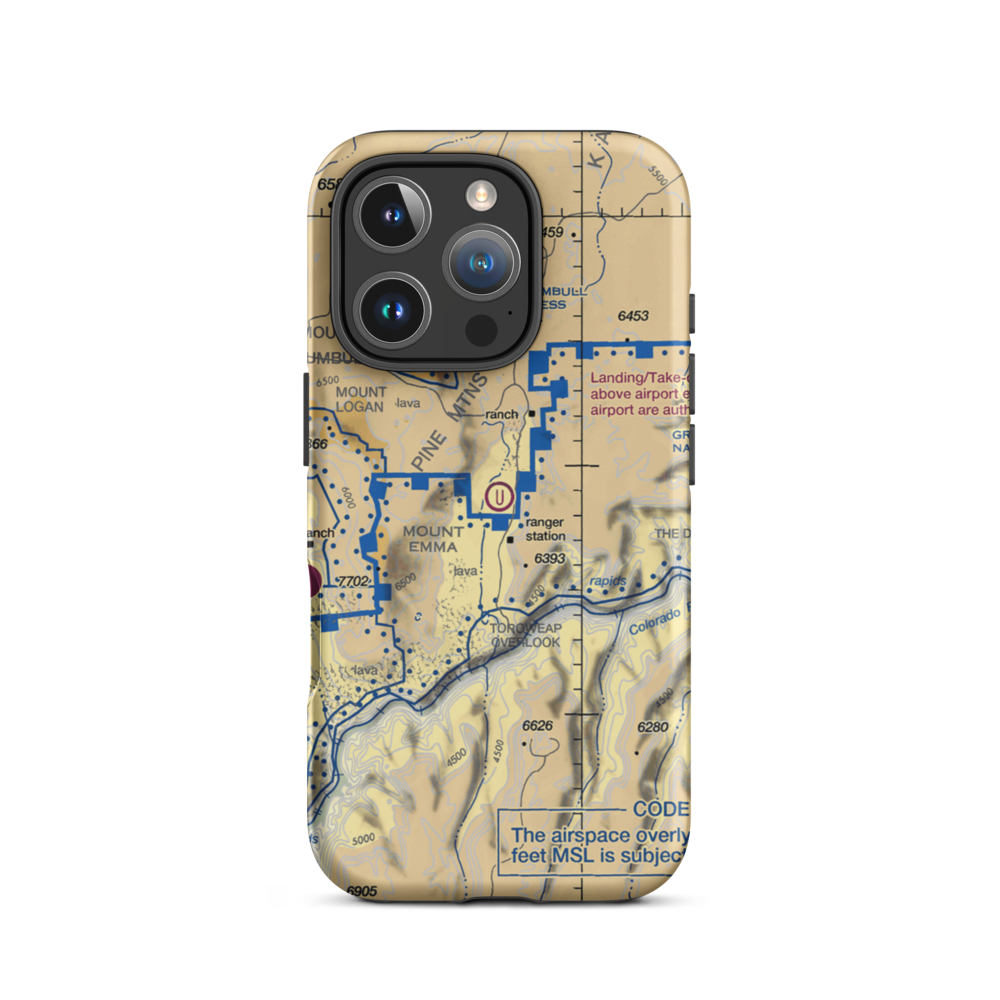 Tuweep Airport (L50) VFR Sectional  Tough iPhone Case iPhone 16 Pro model shown