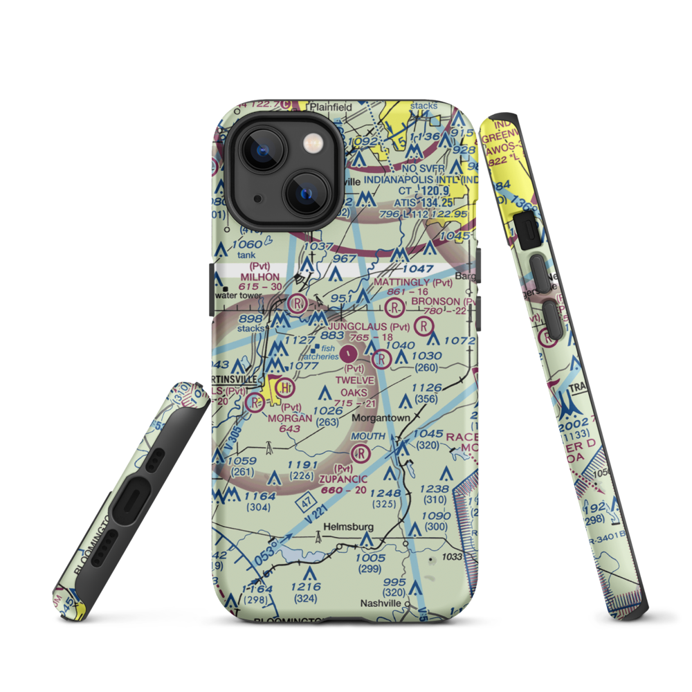 Twelve Oaks Airport (II87) VFR Sectional  Tough iPhone Case iPhone 13 model shown