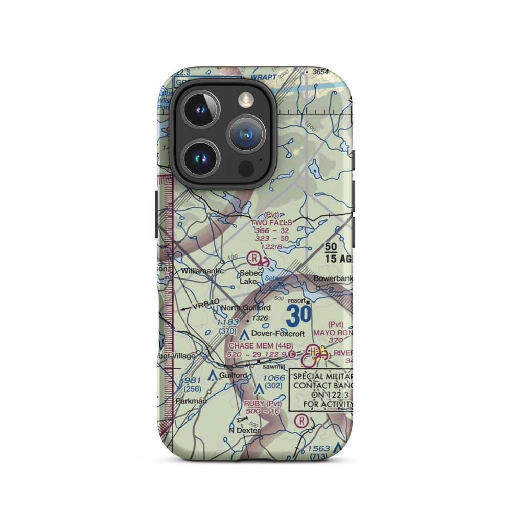 Two Falls Airport (ME79) VFR Sectional  Tough iPhone Case iPhone 16 Pro model shown