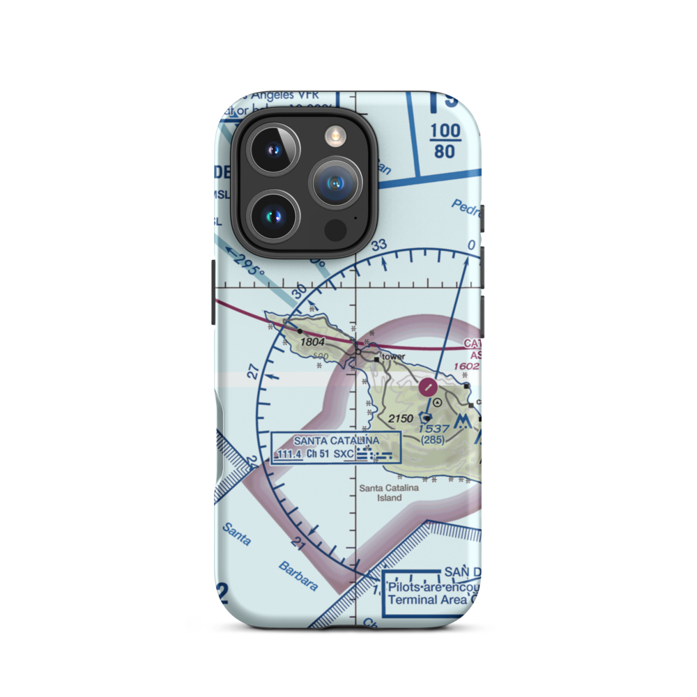 Two Harbors Amphibious Terminal (TWH) VFR Sectional  Tough iPhone Case iPhone 16 Pro model shown