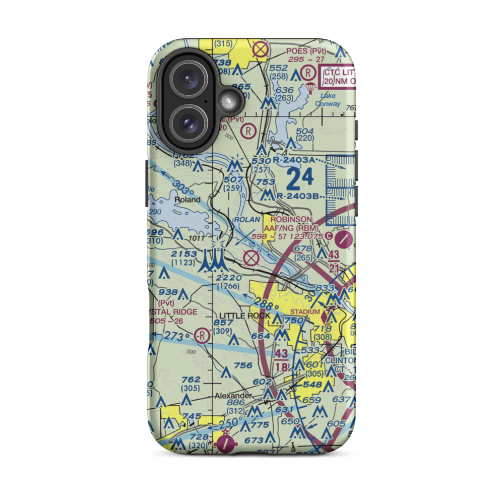 Two Rivers Airport (6AR6) VFR Sectional  Tough iPhone Case iPhone 16 Plus model shown