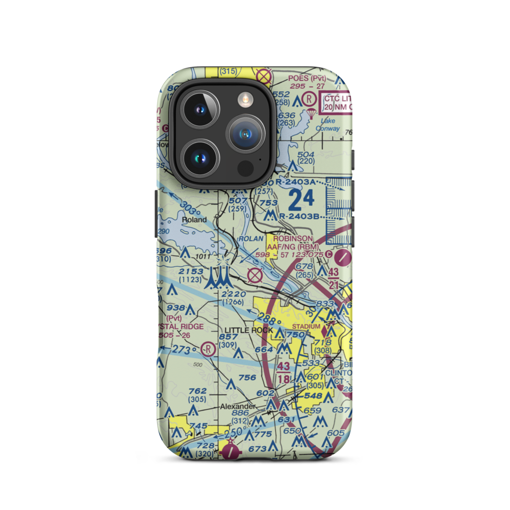 Two Rivers Airport (6AR6) VFR Sectional  Tough iPhone Case iPhone 16 Pro model shown