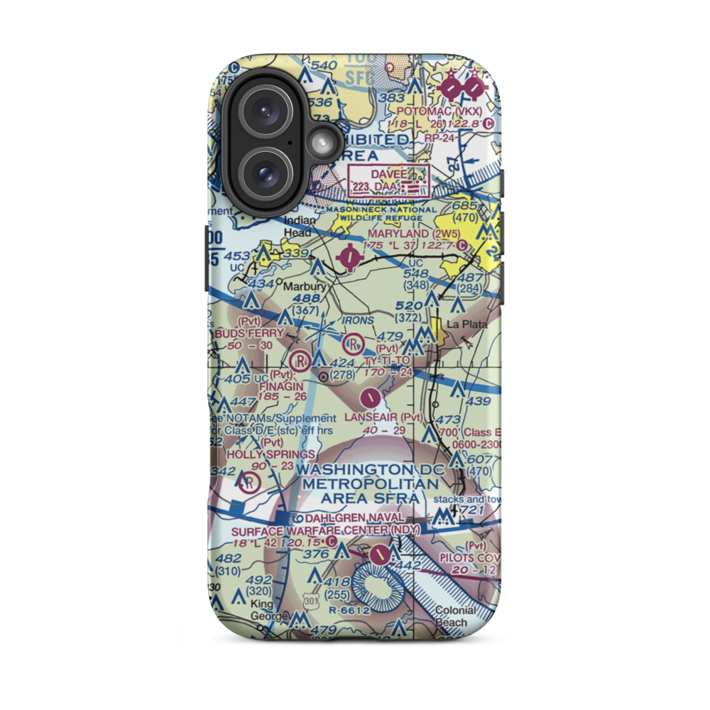 Ty-Ti-To Airport (MD83) VFR Sectional  Tough iPhone Case iPhone 16 Plus model shown