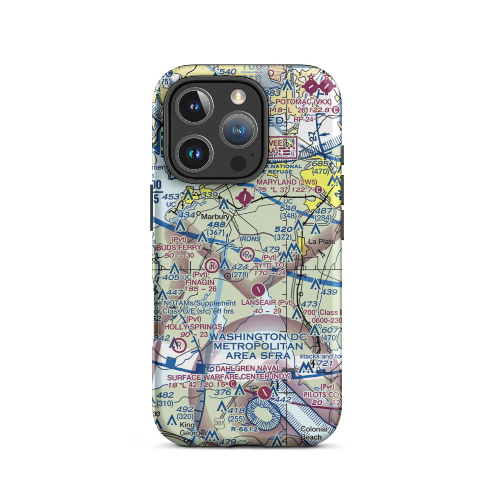Ty-Ti-To Airport (MD83) VFR Sectional  Tough iPhone Case iPhone 16 Pro model shown