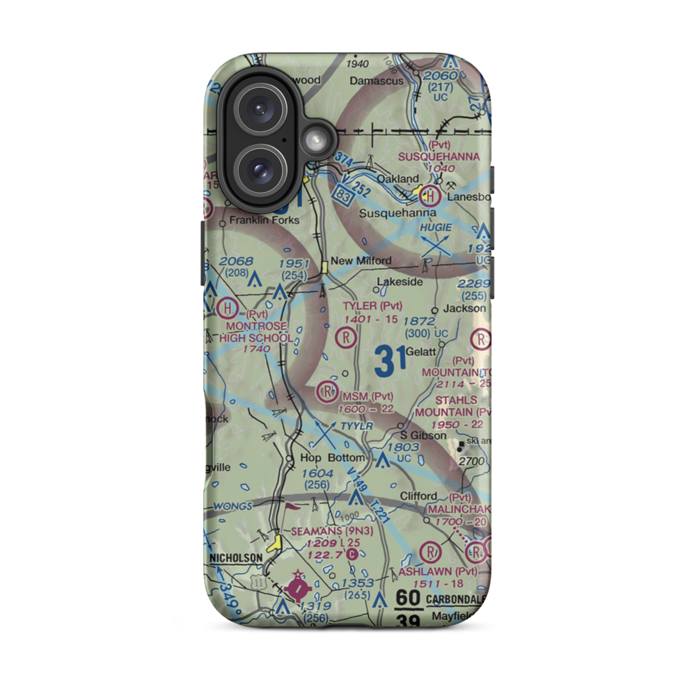 Tyler Airport (6PS8) VFR Sectional  Tough iPhone Case iPhone 16 Plus model shown