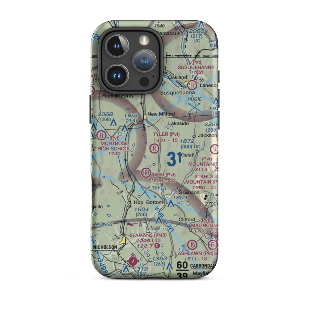 Tyler Airport (6PS8) VFR Sectional  Tough iPhone Case iPhone 16 Pro Max model shown