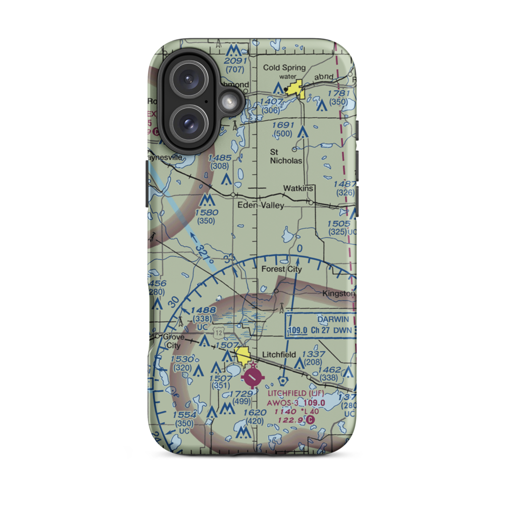 Tyler Farms Airport (15MN) VFR Sectional  Tough iPhone Case iPhone 16 Plus model shown